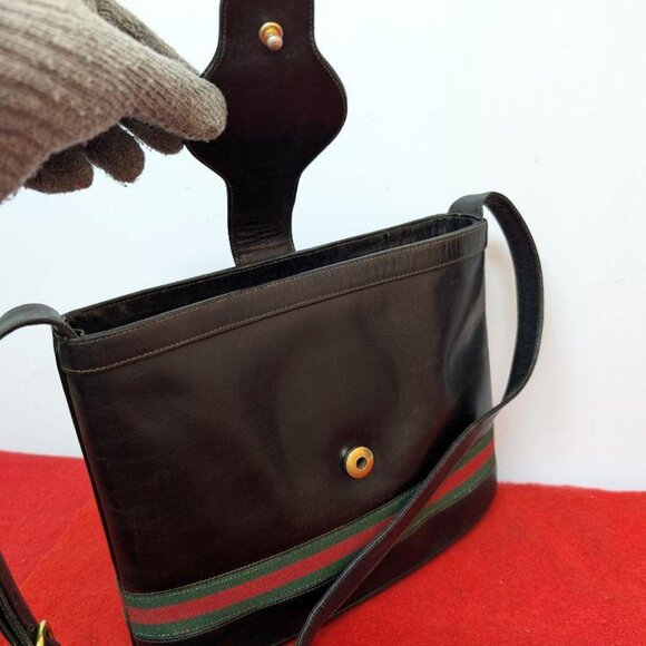 Authentic Gucci GG Sherry Ophidia Crossbody Shoulder Bag Messenger Tote Leather - Picture 14 of 16